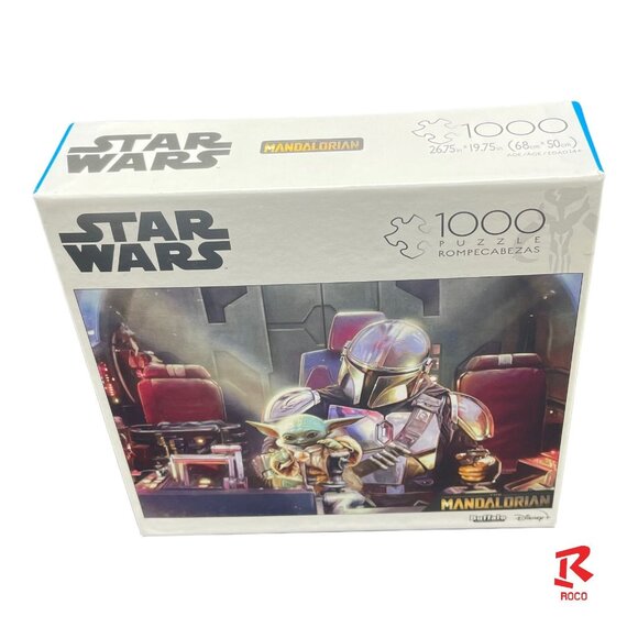 🧩Star Wars 1000 Piece Buffalo Jigsaw‎ Puzzle The Mandalorian & The Child Yoda🧩 - Picture 1 of 7
